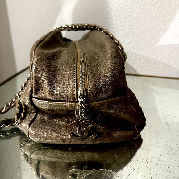 CHARCOAL GRAY CALFSKIN LUXE LIGNE BOWLER MEDIUM - Picture 3 of 5